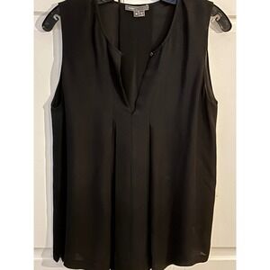 Vince Women's Black Sleeveless‎ Silk Blend Top Blouse Medium M